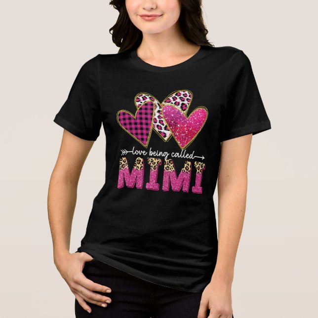 Camiseta Triblenda Me Encanta Ser Llamada Mimi Abuela Valentine Madre (Anverso)