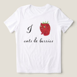 Camiseta Triblenda Me encantan los gatos y las bayas