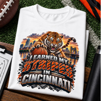 Camiseta Triblenda Me Gané Mis Rayas en Cincinnati Fanático de Fútbol