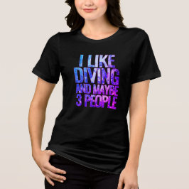 Camiseta Triblenda me gusta bucear y quizás 3 personas