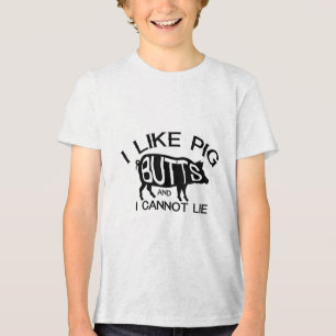 Camiseta Triblenda Me Gustan Las Mariscas De Cerdo - Divertido Parril