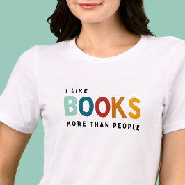 Camiseta Triblenda Me gustan más los libros que la gente