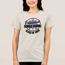Camiseta Triblenda Me sobreviví la graduación de la escuela intermedi