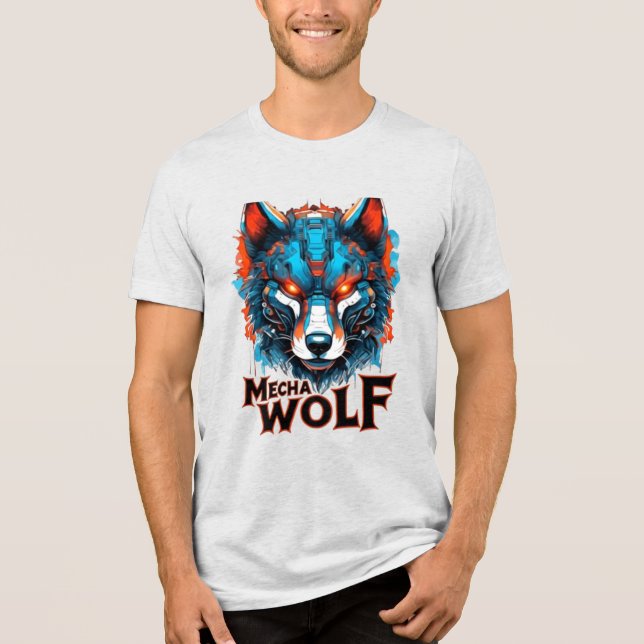 Camiseta Triblenda Mecha Wolf Graphic Double Print (Anverso)