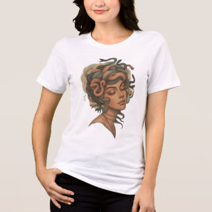 Camiseta Triblenda Medusa Muse - Serpiente estética de reina
