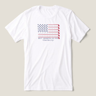 Camiseta Triblenda Mejor Abuelo Por Par Patriótico Golf Bandera Ameri