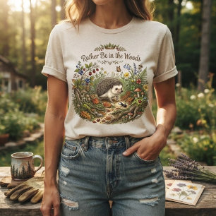 Camiseta Triblenda Mejor Estar en el Bosque Lindo Cottage de Erizo En