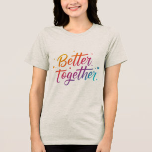 Camiseta Triblenda Mejor Juntos - Tri-Blend femenino de Bella+Canvas