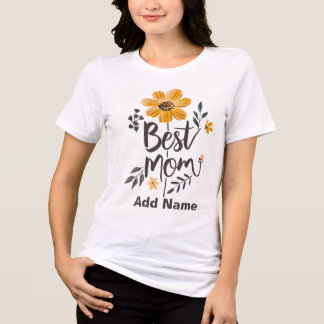 Camiseta Triblenda Mejor Mamá del Mundo Floral Amarillo - Regalos Per