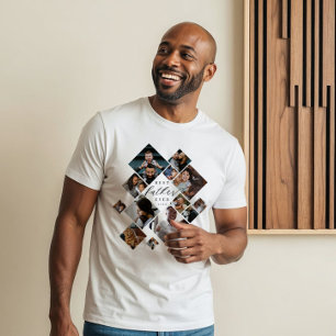 Camiseta Triblenda Mejor Padre del Mundo Collage de Fotos Personaliza