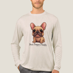 Camiseta Triblenda Mejor Papá Perrito Bulldog Francés Mascota Perro A