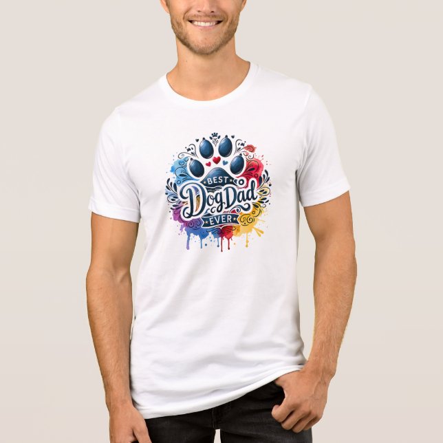 Camiseta Triblenda Mejor Papá Perro (Anverso)