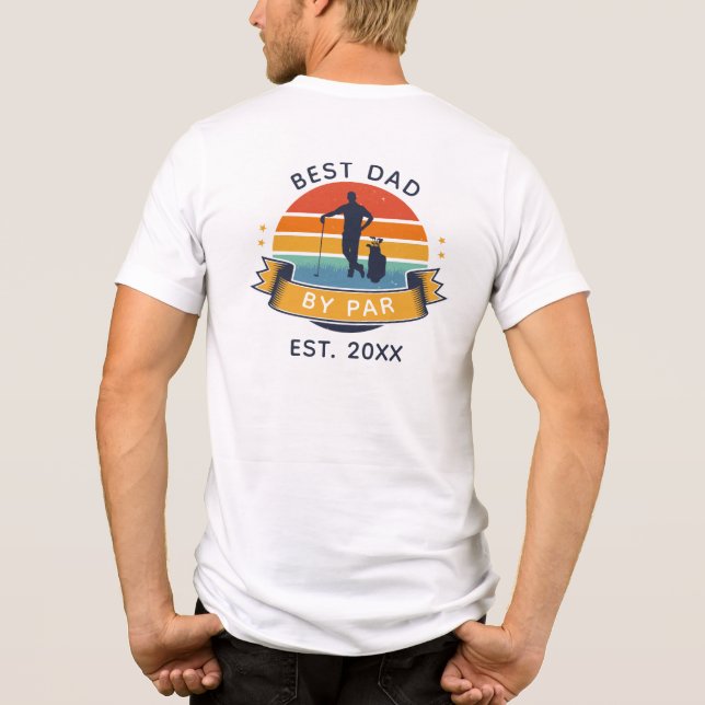Camiseta Triblenda Mejor Papá Por Par Fathers Day Sport Golf Personal (Reverso)