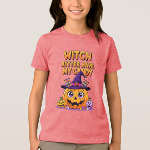 Camiseta Triblenda Mejor Que La Bruja Tenga Mi Vela - Cute Kawaii Hal