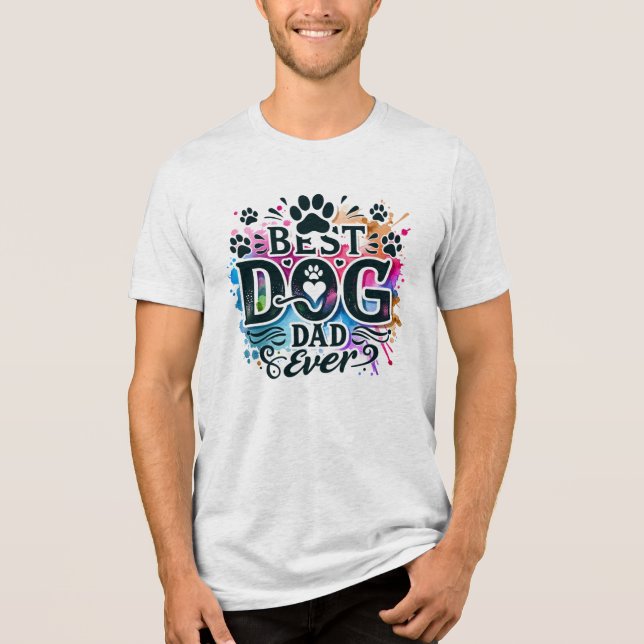 Camiseta Triblenda Mejor tema de papá perro de la historia (Anverso)