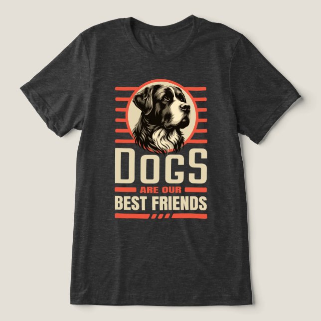 Camiseta Triblenda Mejores amigos de los perros (Diseño delantero )
