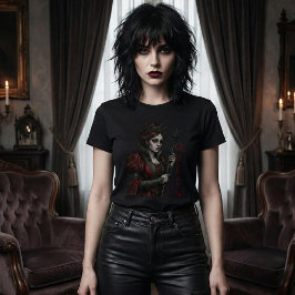 Camiseta Triblenda Melancholy Queen Gothic Dark Fantasy Portrait