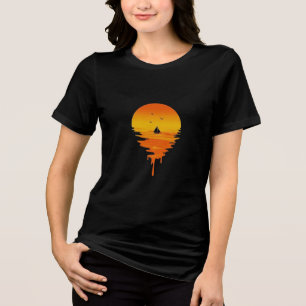 Camiseta Triblenda Melancolía de vela con puesta de sol - Vibes oceán