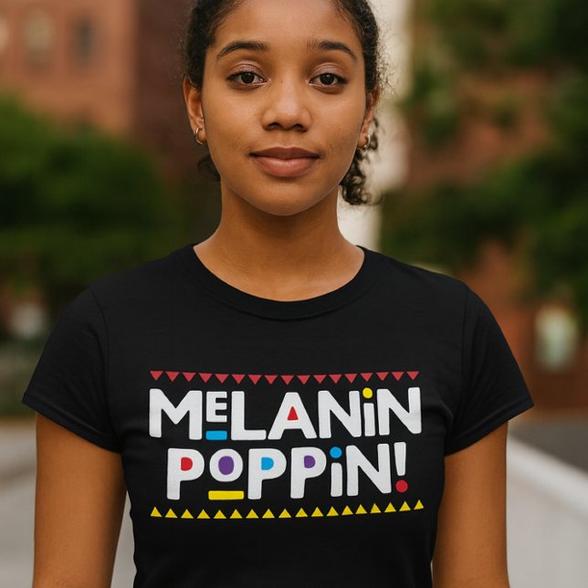 Camiseta Triblenda Melanina explotando (Melanin Poppin! Black History T-Shirt)