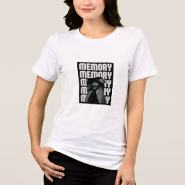 Camiseta Triblenda Memory Minimal Black and White Typography T-Shirt 