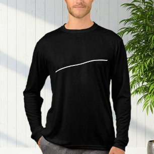 Camiseta Triblenda Men's Black Long Sleeve T-Shirt - Elegant, Minimal