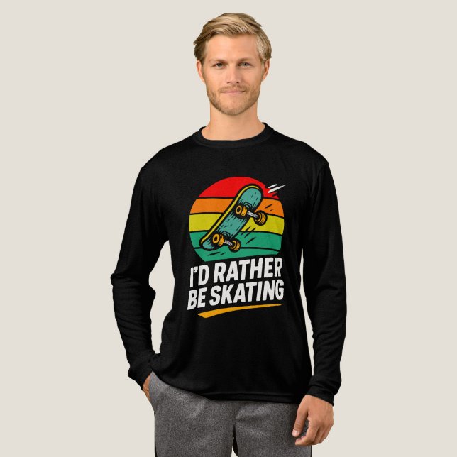 Camiseta Triblenda Mens funny skateboarding  (Anverso Completo)