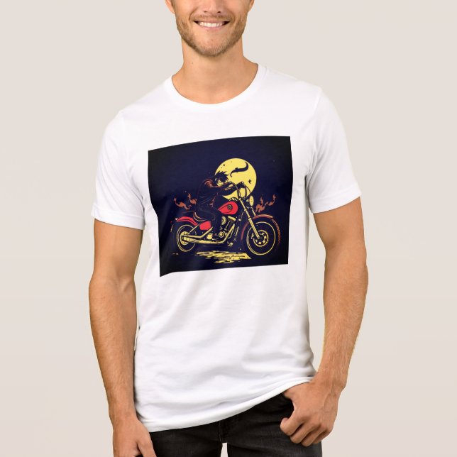 Camiseta Triblenda Men's motorbiker t shirt design (Anverso)