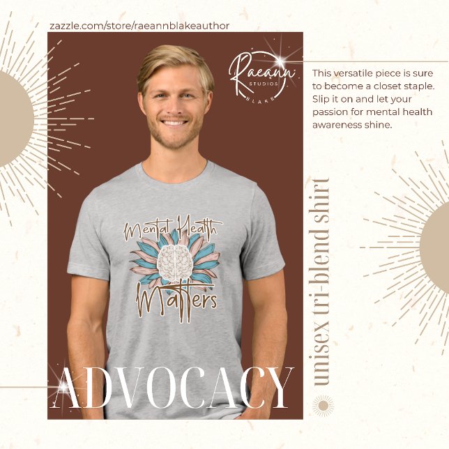 Camiseta Triblenda Mental Health Matters Unisex Tri-Blend Shirt (Subido por el creador)