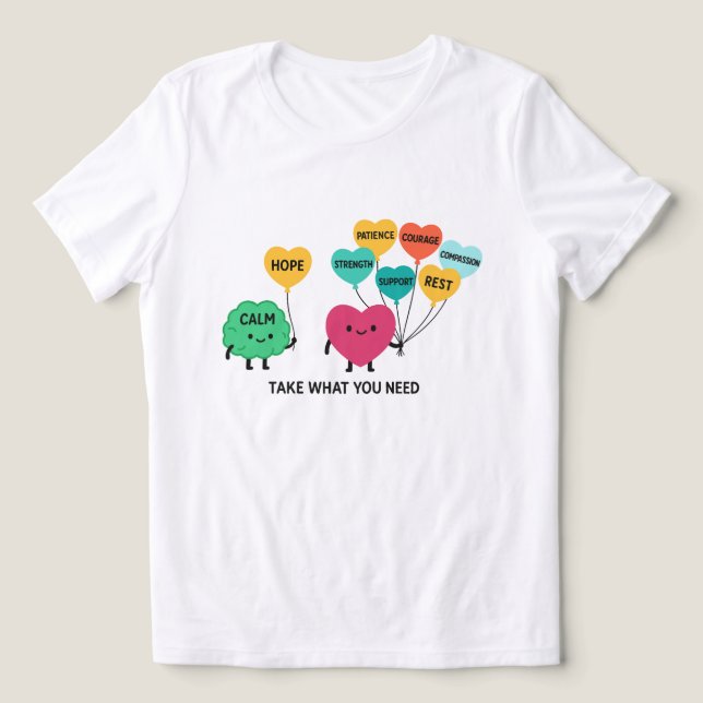Camiseta Triblenda Mental Health Support Balloons (Diseño delantero )