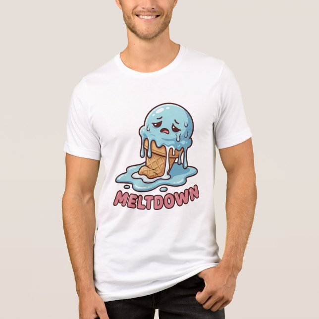 Camiseta Triblenda Mental Meltdown Cute Ice Cream Pun (Anverso)