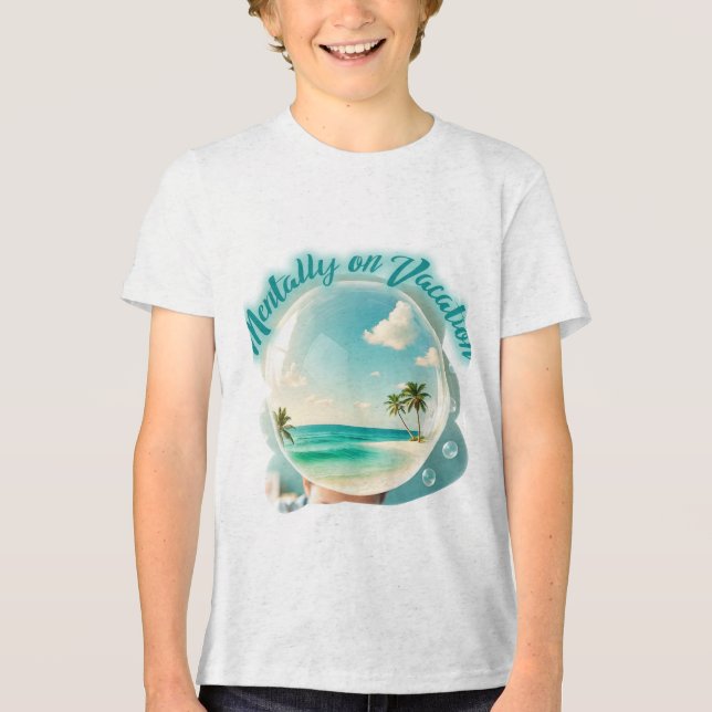 Camiseta Triblenda mentally on vacation design (Anverso)