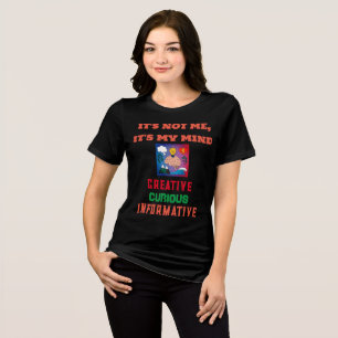 Camiseta Triblenda Mente negra de las mujeres de Bella Canvas