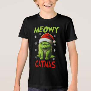 Camiseta Triblenda Meowy Catmas Navidades gatos divertidos regala a l