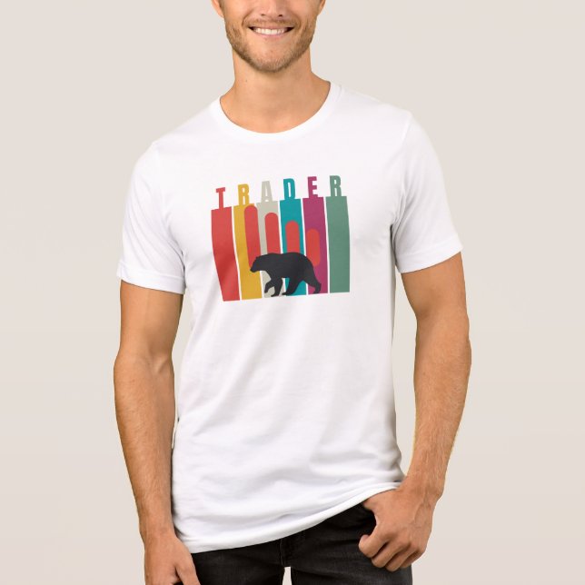 Camiseta Triblenda Mercado de Bearish | Comerciante | Diseño sencillo (Anverso)