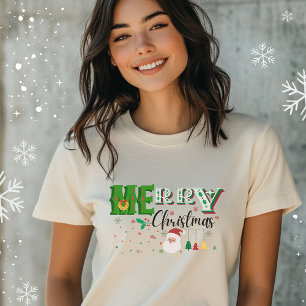 Camiseta Triblenda Merry Christmas   Festive Ornaments & Holiday 