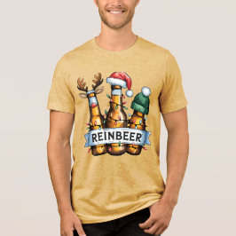 Camiseta Triblenda Merry Christmas Funny Reinbeer T-Shirt for Men