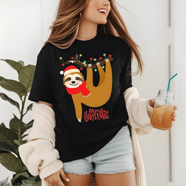 Camiseta Triblenda Merry Christmas Sloth | Vacaciones (Subido por el creador)