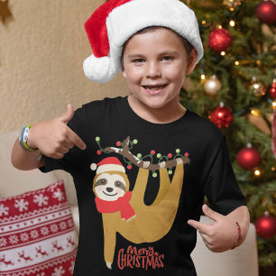 Camiseta Triblenda Merry Christmas Sloth   Vacaciones