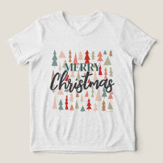 Camiseta Triblenda Merry Christmas Trees, Christmas Graphic tee