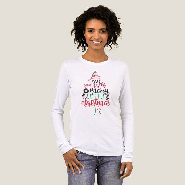 Camiseta Triblenda Merry Little Christmas Shirt | Holiday Tee (Anverso Completo)