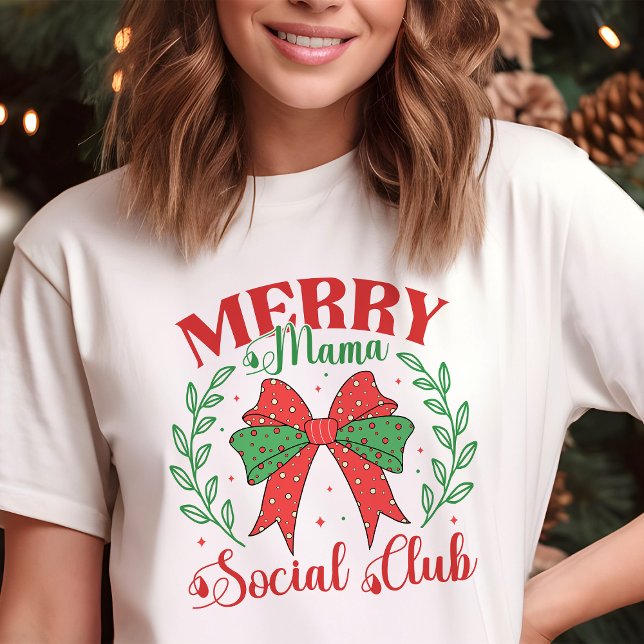 Camiseta Triblenda Merry Mama Social Club Coquette Navidades (Subido por el creador)