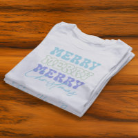 Merry Merry Merry Christmas Retro Typography
