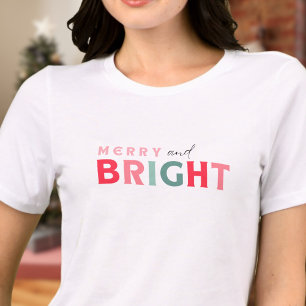 Camiseta Triblenda Merry y Bright - lindo colorido