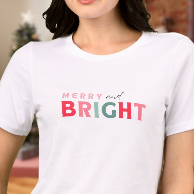 Camiseta Triblenda Merry y Bright - lindo colorido (Subido por el creador)