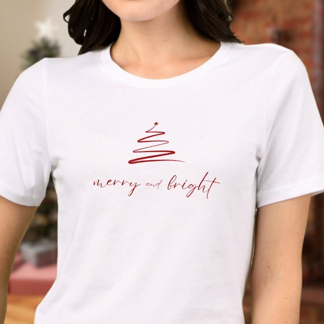 Camiseta Triblenda Merry y Bright - rojo elegante (Subido por el creador)