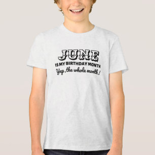 Camiseta Triblenda Mes de Cumpleaños Personalizado