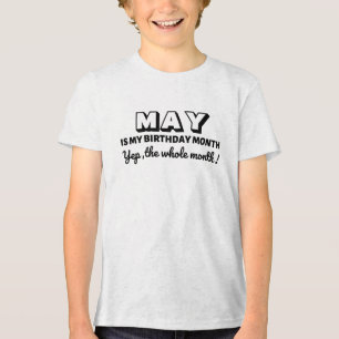Camiseta Triblenda Mes de Cumpleaños Personalizado