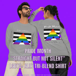 Camiseta Triblenda Mes del Orgullo "directo pero no silencioso" aliad
