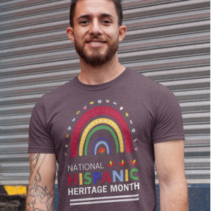 Camiseta Triblenda Mes del patrimonio hispano: arcoiris y banderas