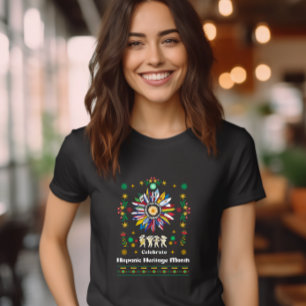 Camiseta Triblenda Mes del patrimonio hispano Banderas latinas giraso